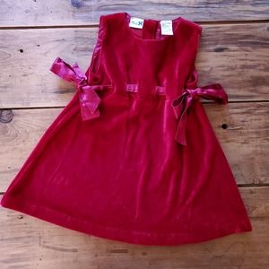 Nordstrom Baby Red Velvet Dress XL 24 months